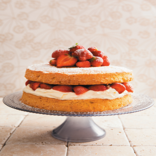 Mothers Day strawberry & mascarpone cream Victoria sponge